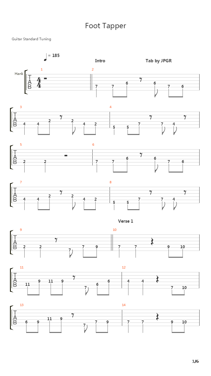 Foot Tapper吉他谱
