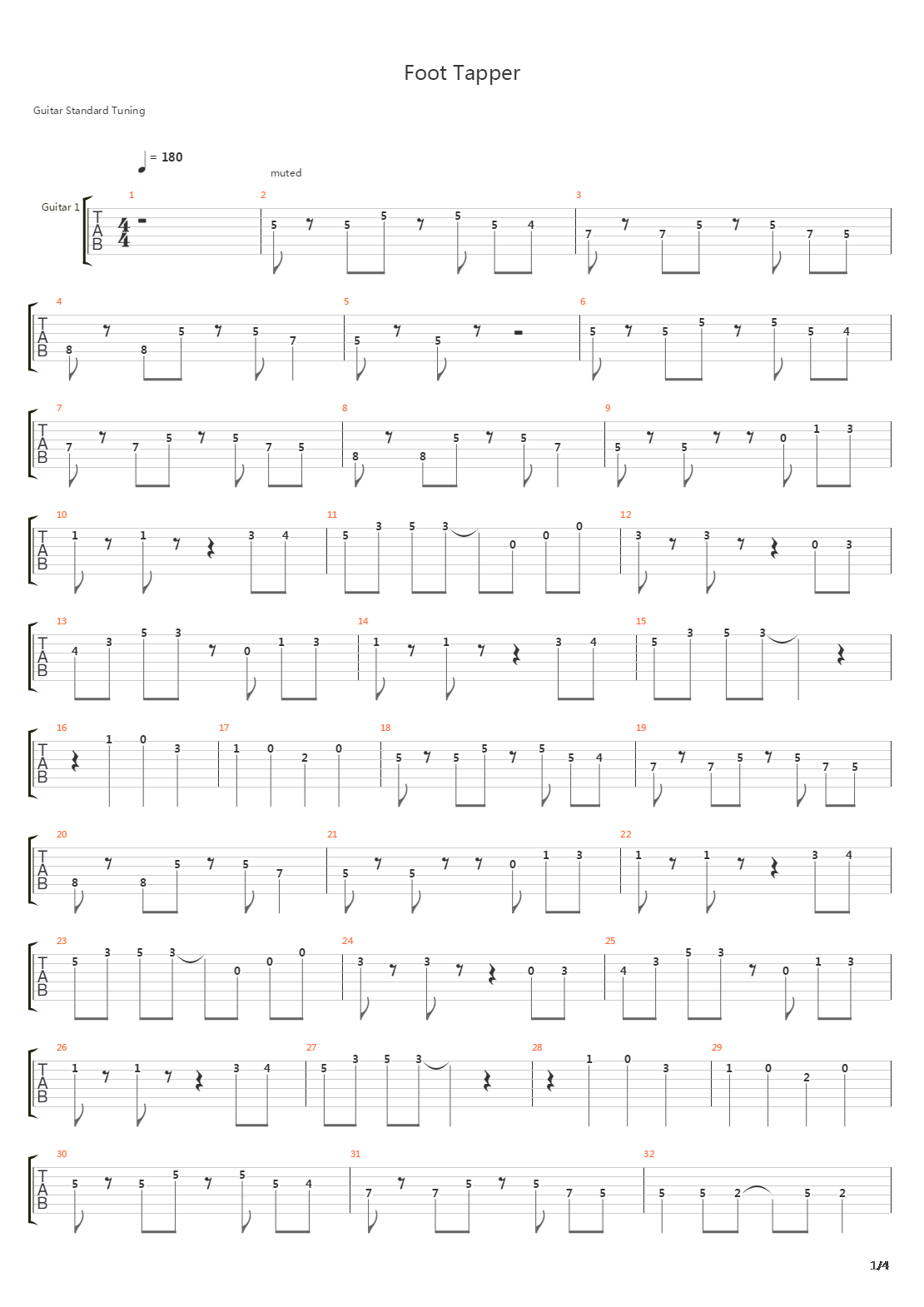 Foot Tapper吉他谱