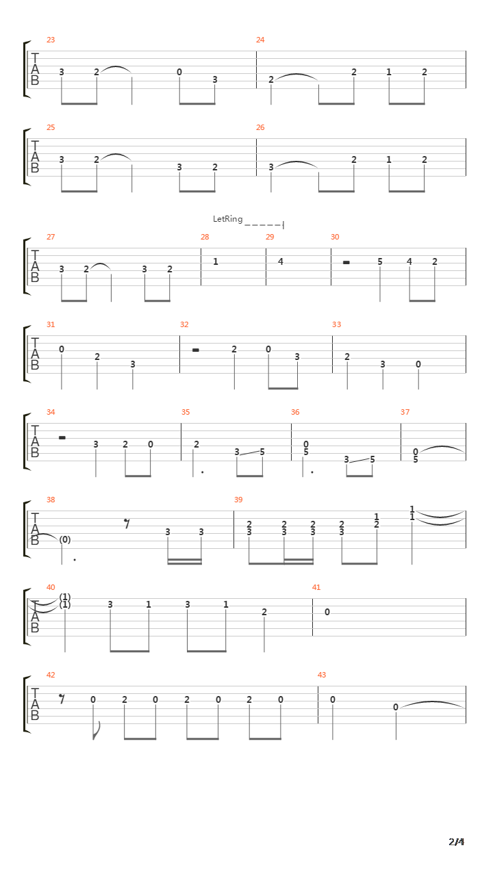 Geronimo吉他谱