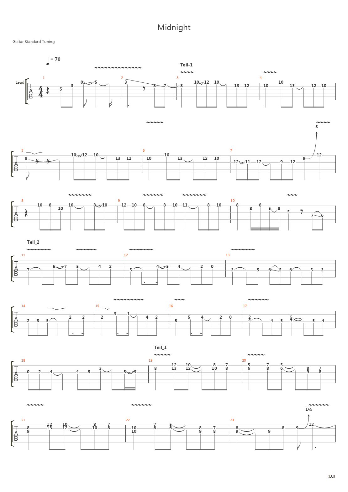 Midnight吉他谱