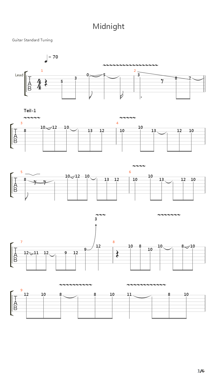 Midnight吉他谱