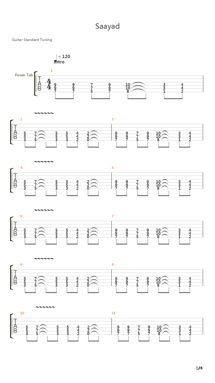 Saayad吉他谱