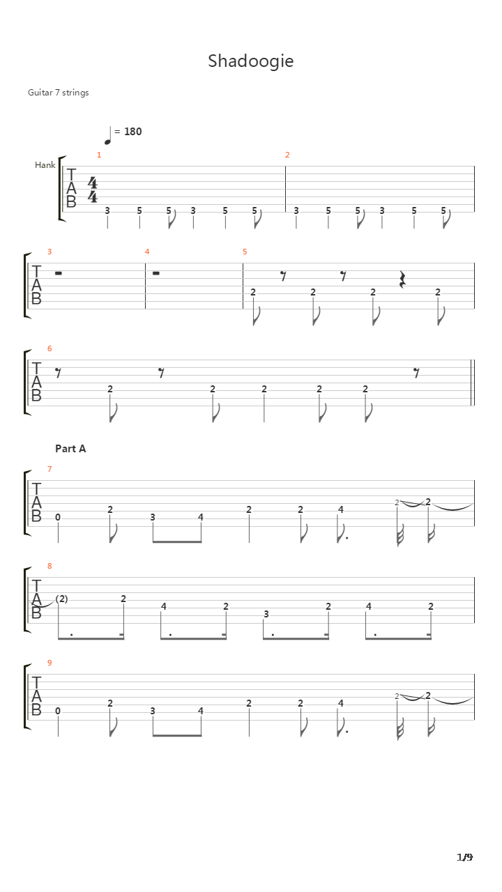 Shadoogie吉他谱
