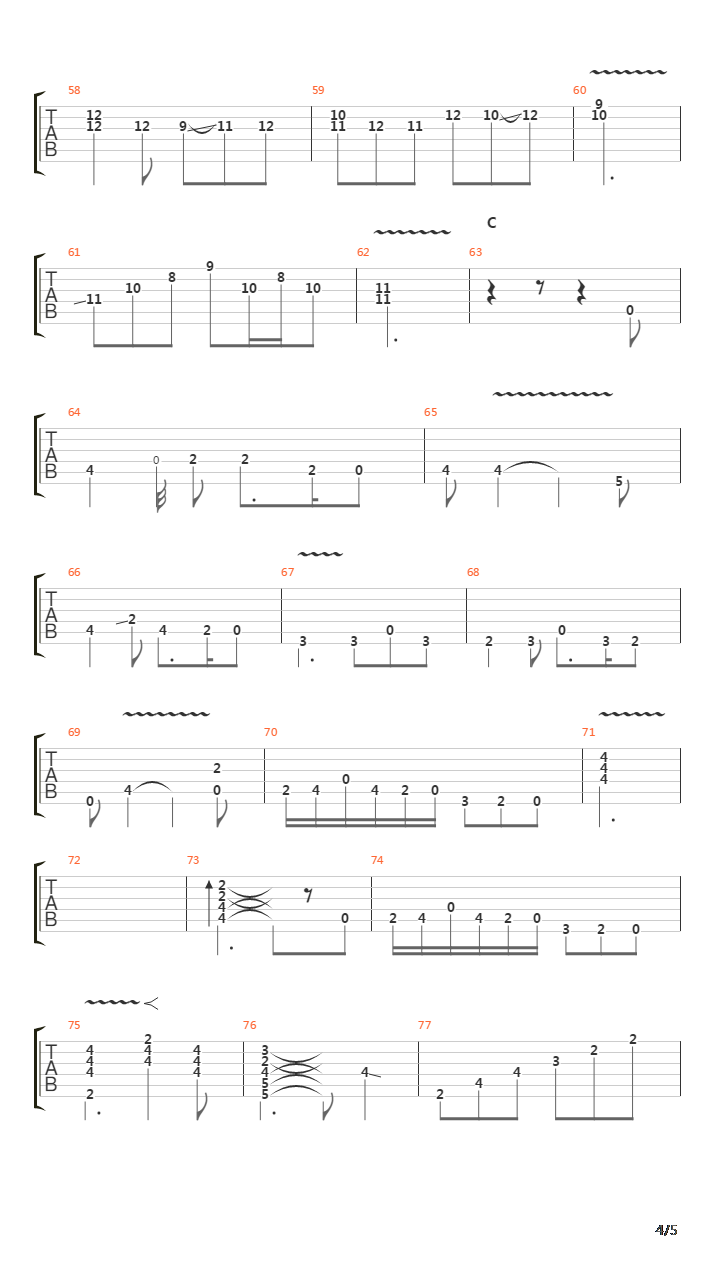 The Lute Number吉他谱