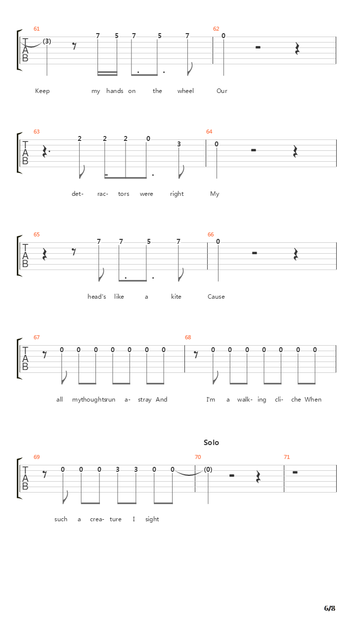 Turn A Square吉他谱