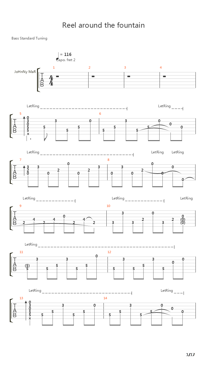 Reel Around The Fountain吉他谱