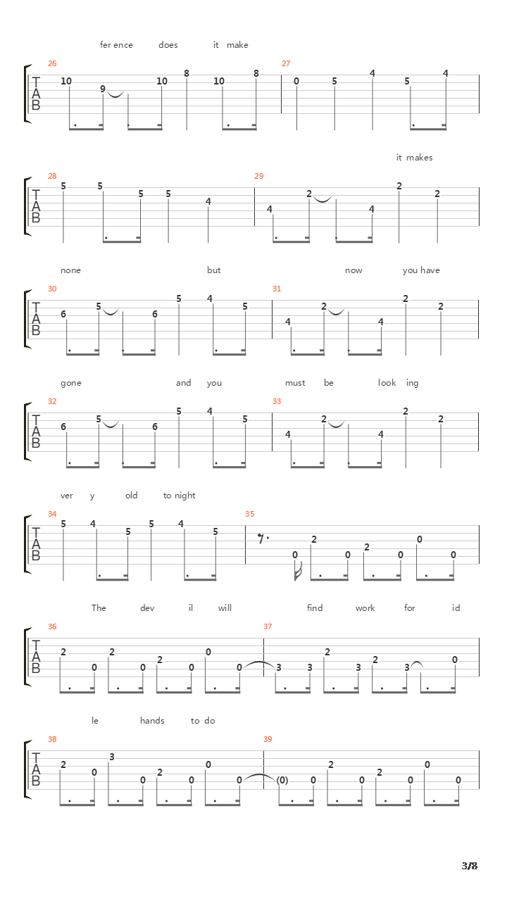 What Difference Does It Make吉他谱