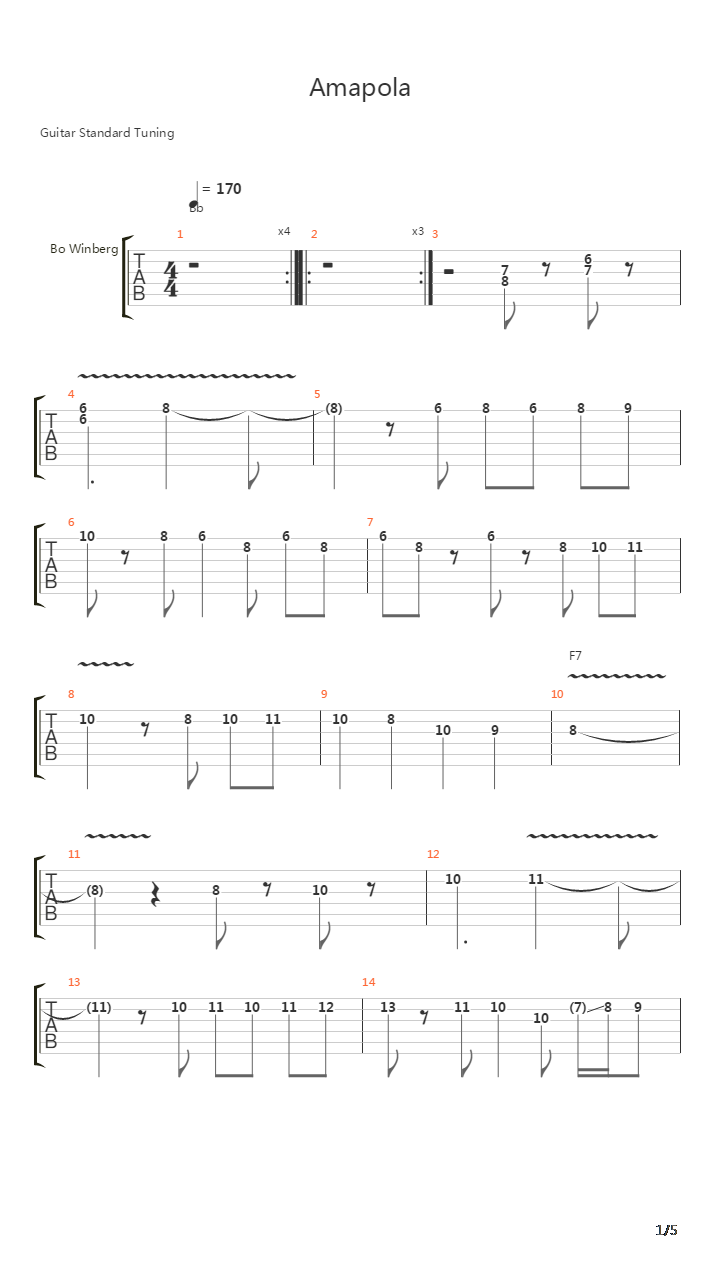 Amapola吉他谱