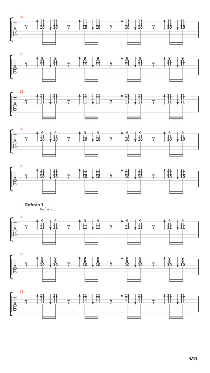 Automatic Stop吉他谱