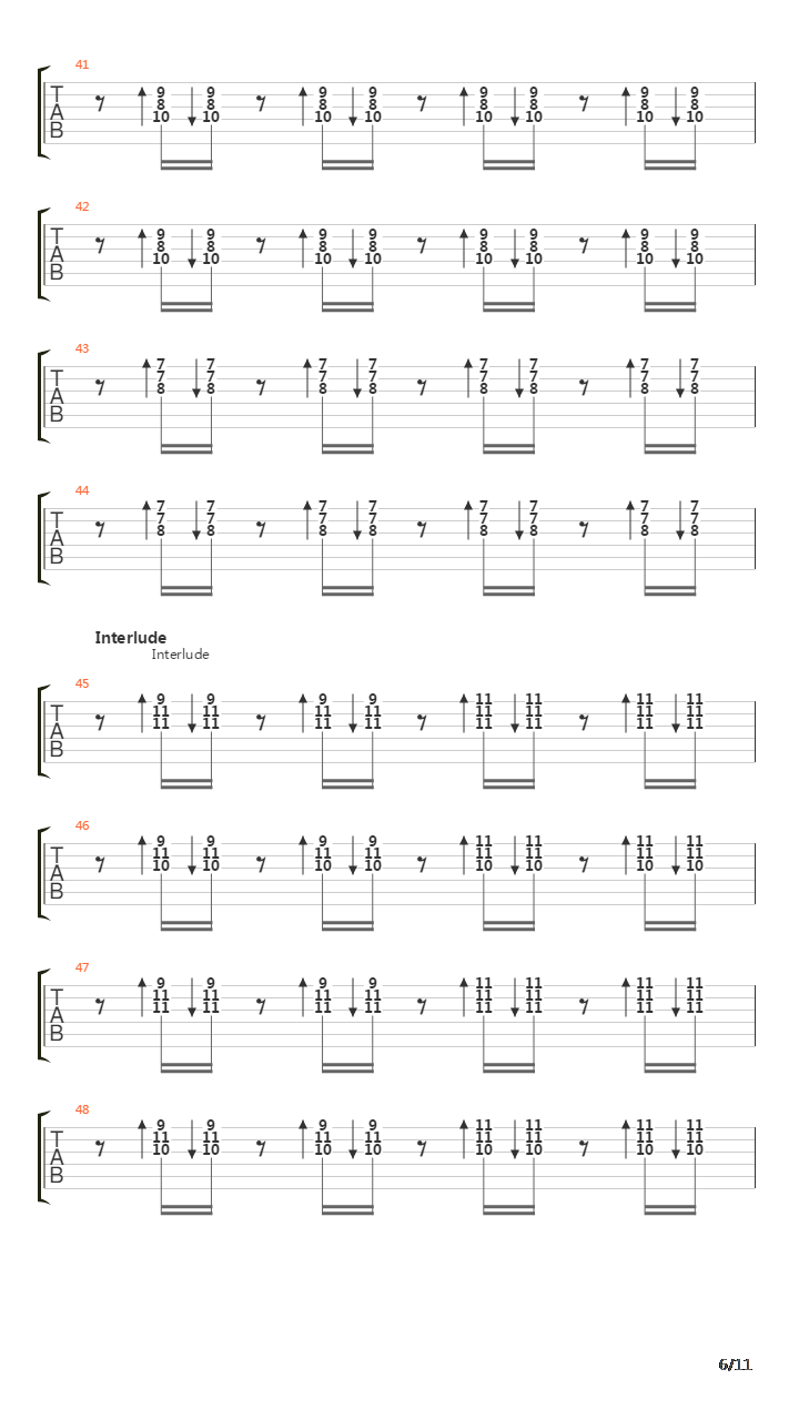 Automatic Stop吉他谱