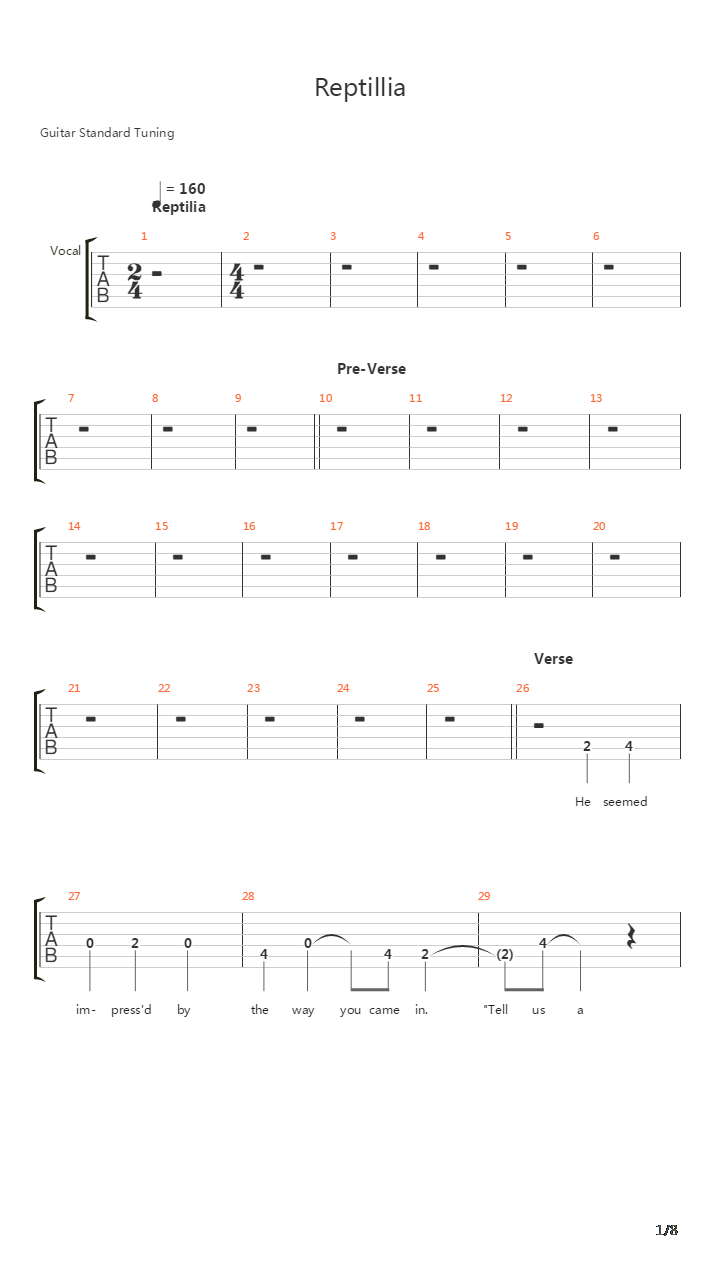 Reptilia (12)吉他谱