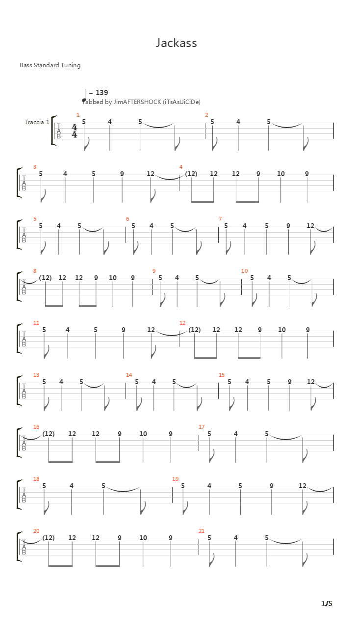 Jackass吉他谱