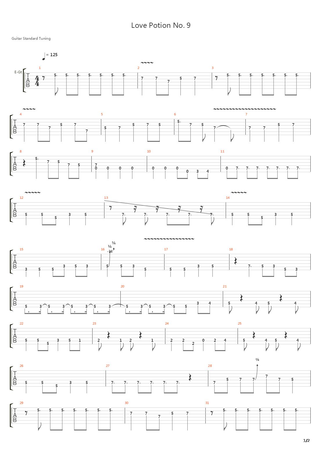 Love Potion No. 9吉他谱