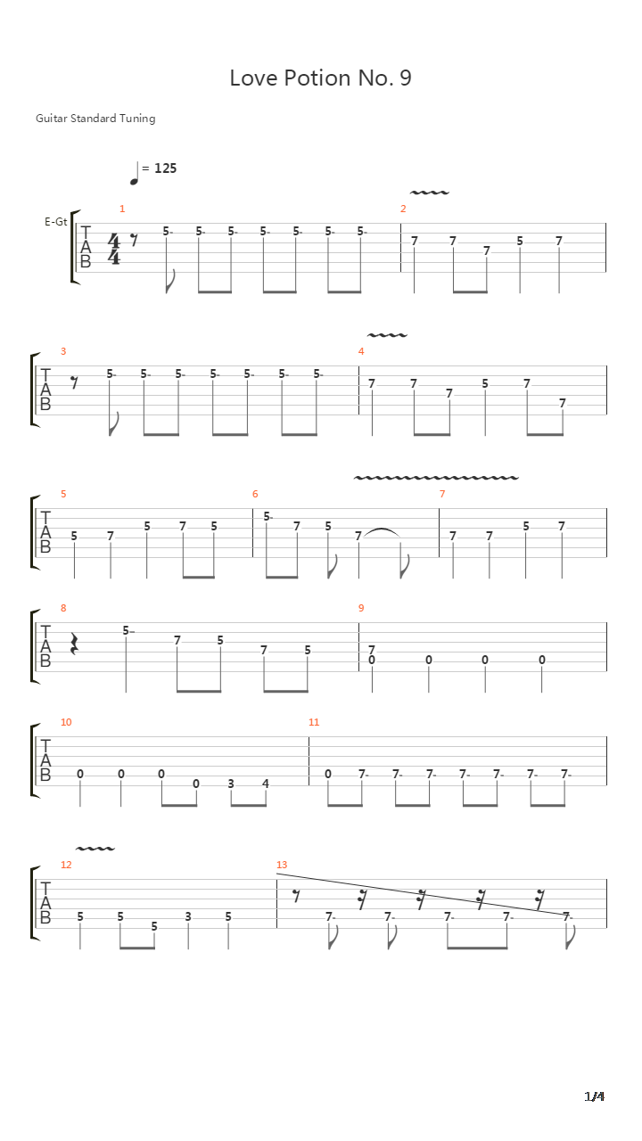 Love Potion No. 9吉他谱