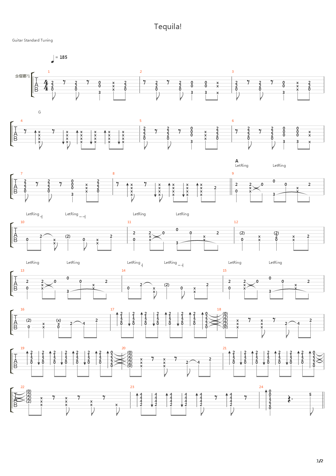 Tequila (Fingerstyle Version by LickNRiff)吉他谱