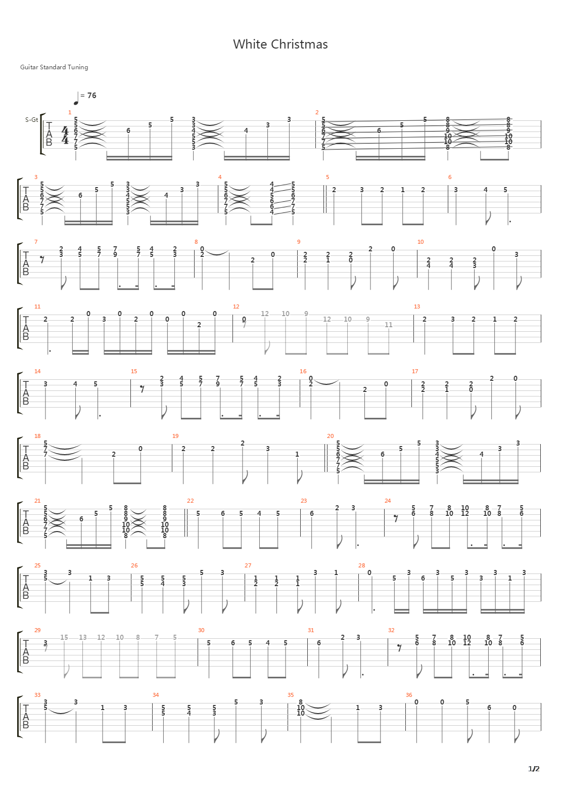 White Christmas吉他谱