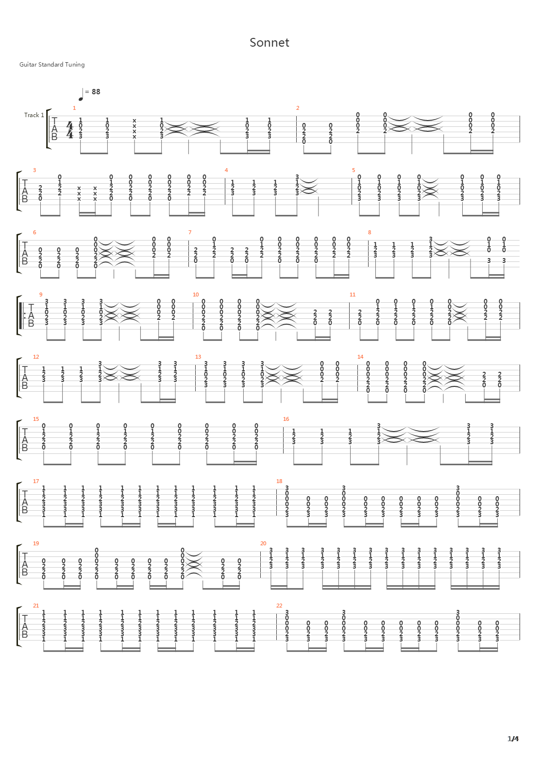 Sonnet吉他谱