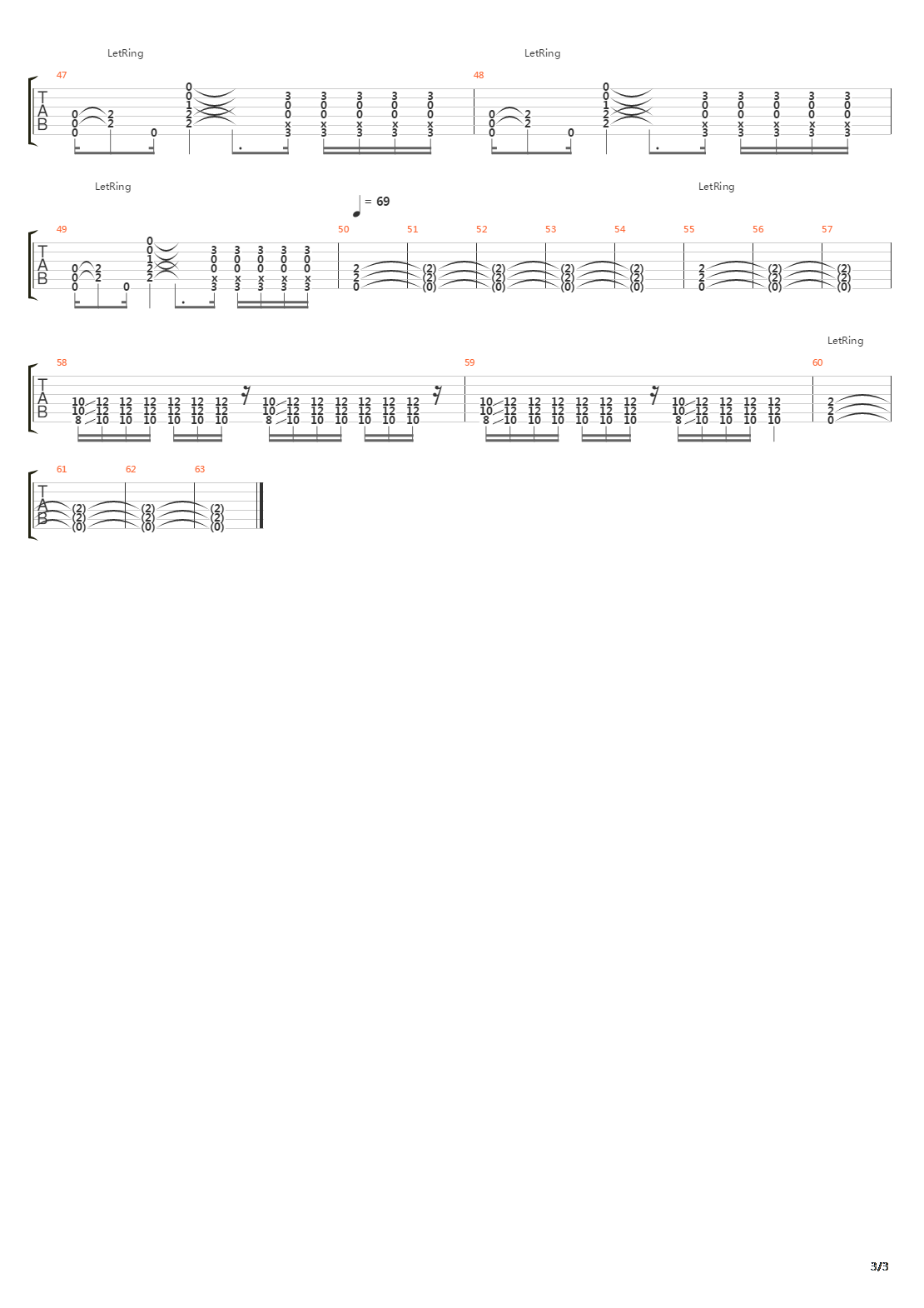 1969吉他谱