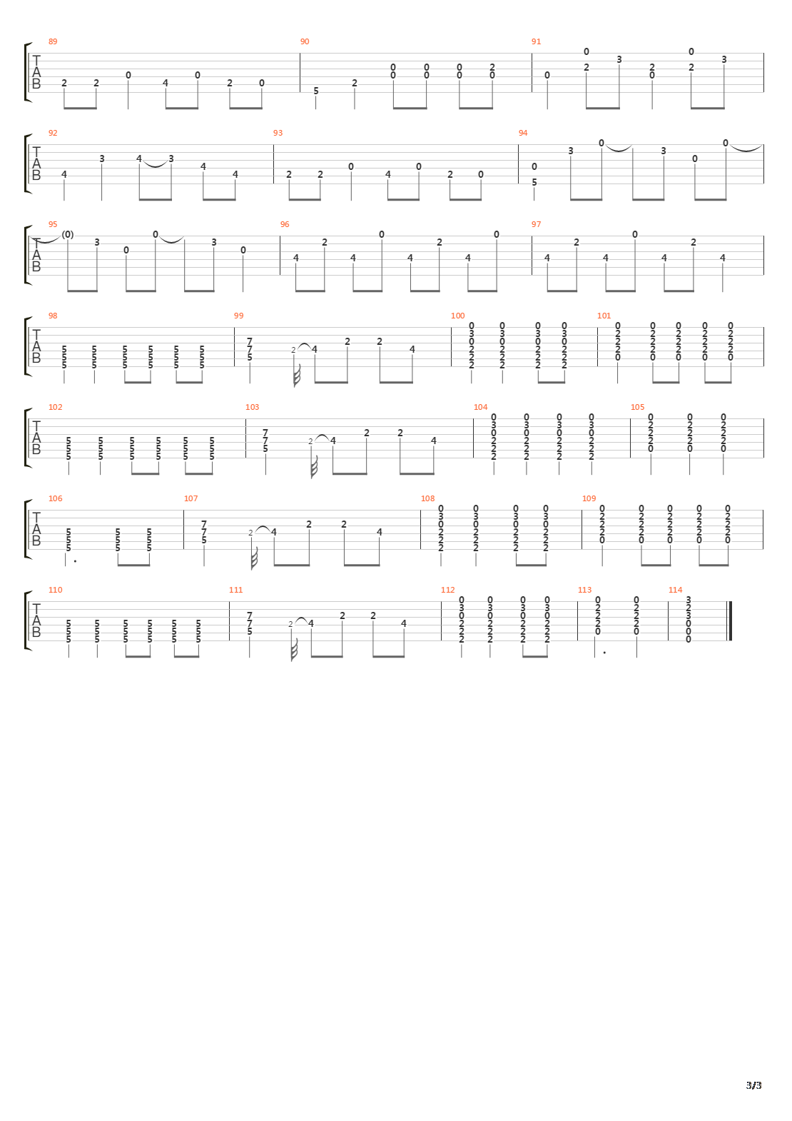 One HeadLight吉他谱