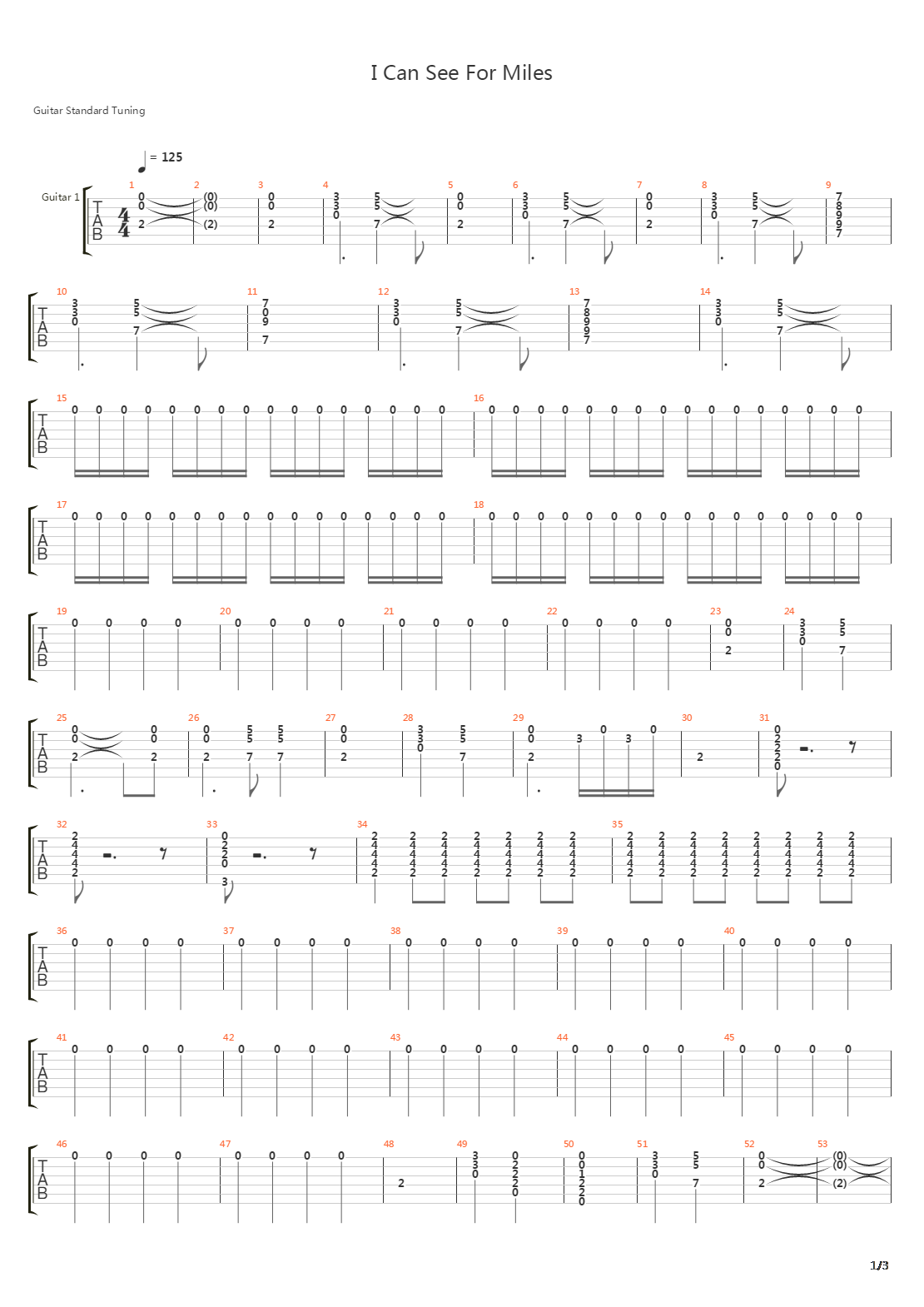 I Can See For Miles吉他谱