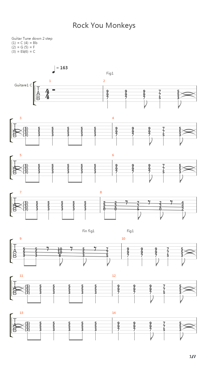 Rock You Monkeys吉他谱