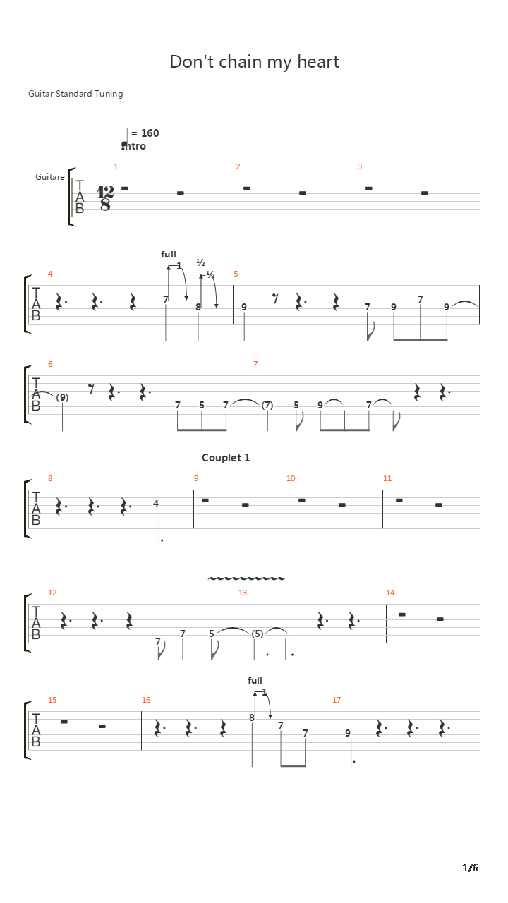 Don't Chain My Heart吉他谱