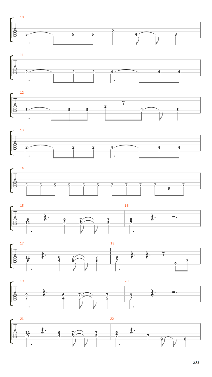 Hold the Line吉他谱