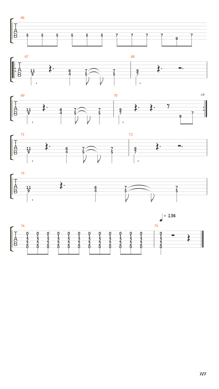 Hold the Line吉他谱