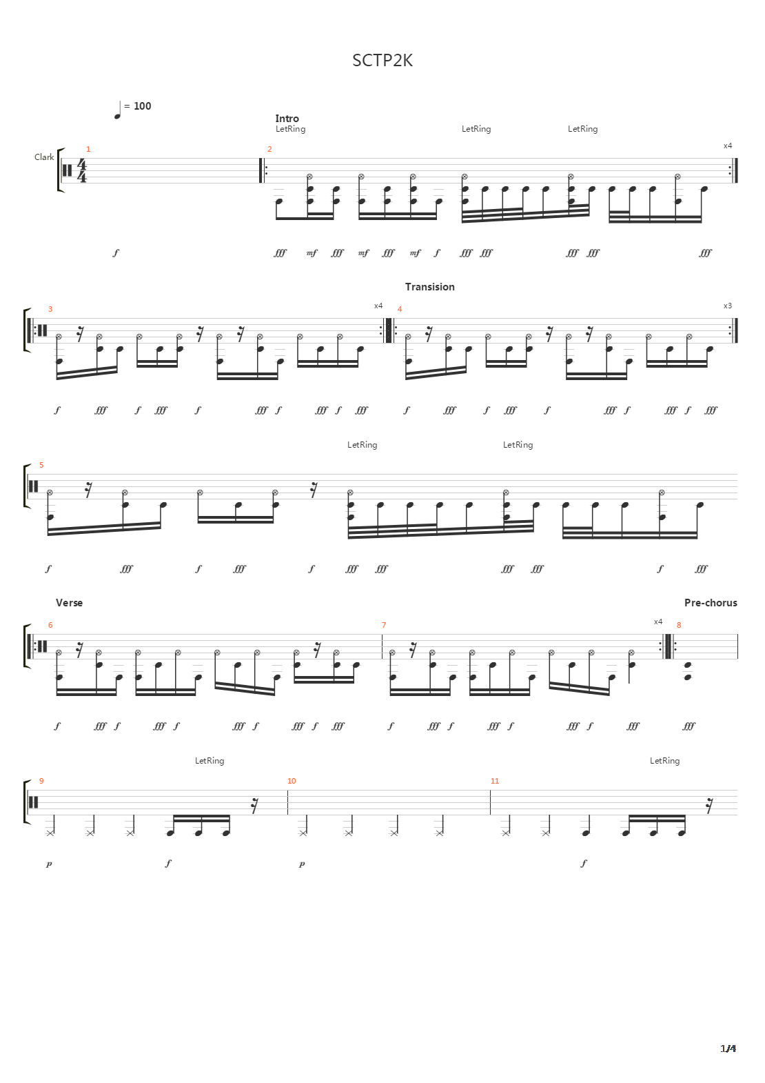 SCTP2K吉他谱