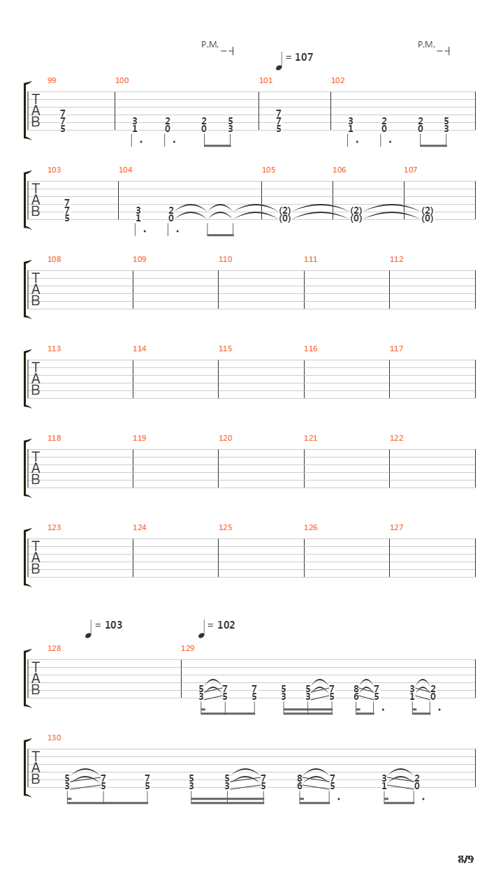Метро吉他谱