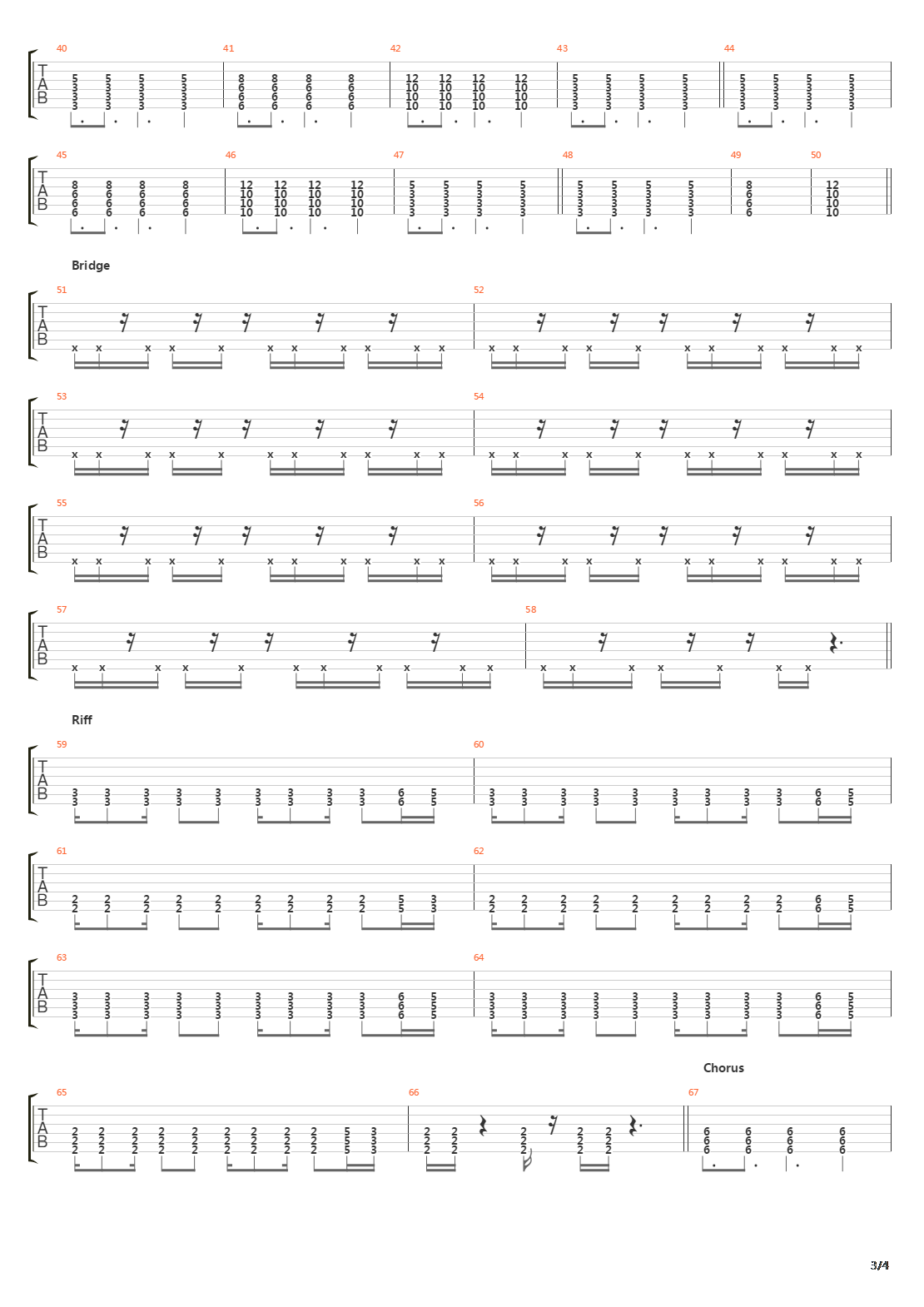 Рок吉他谱