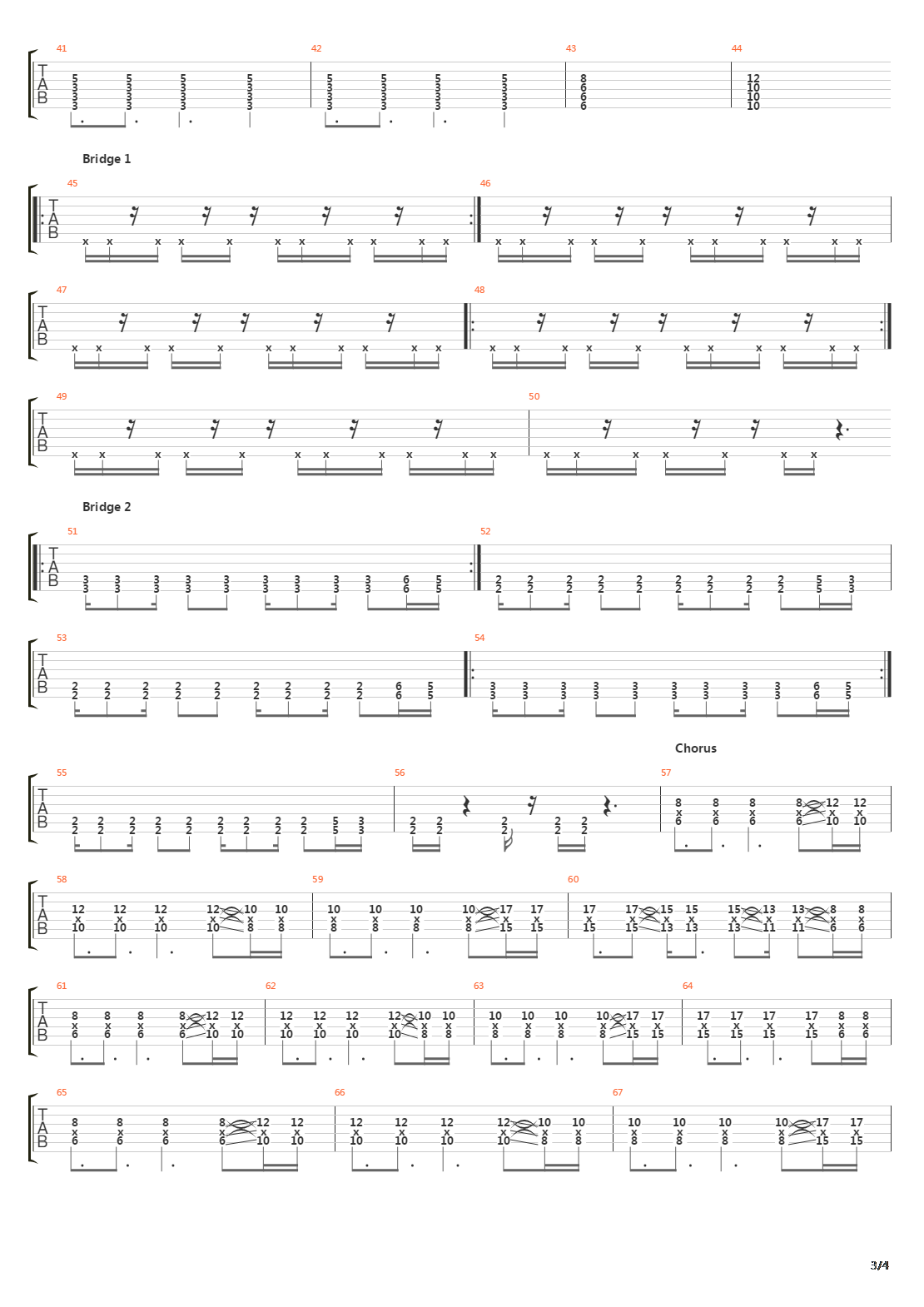 Рок吉他谱