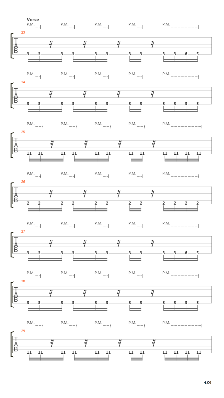 Рок吉他谱