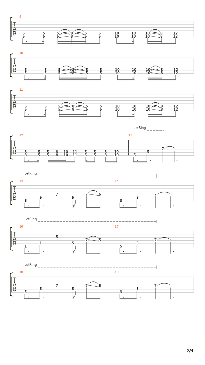 Устала吉他谱