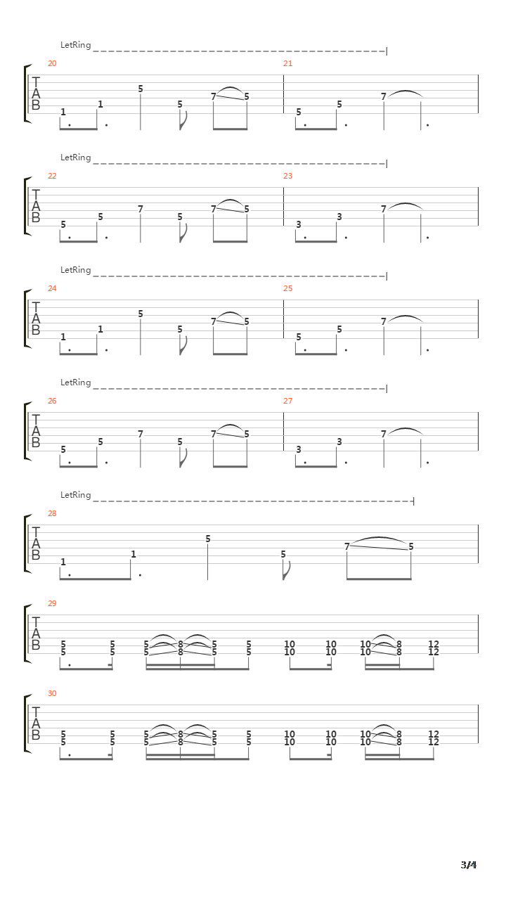 Устала吉他谱