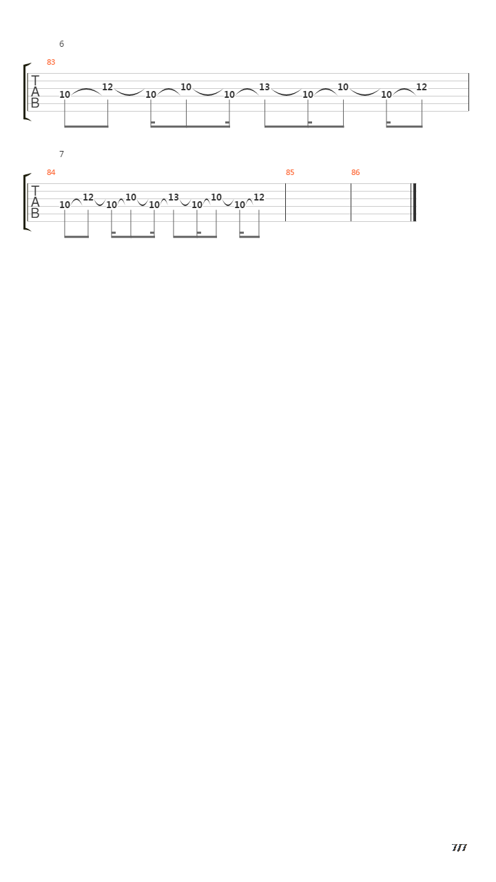 Черта吉他谱