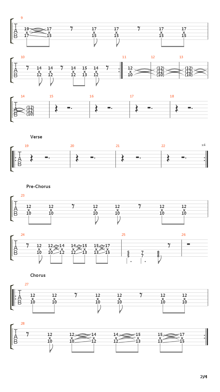 Шаги  По Стеклу (GP5)吉他谱