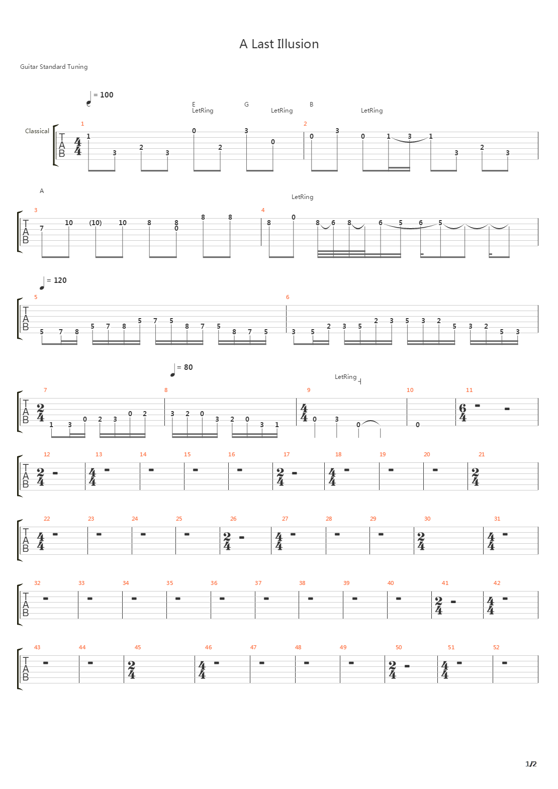 A Last Illusion吉他谱