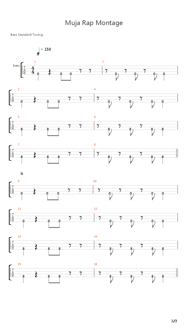 Muja Rap Montage吉他谱