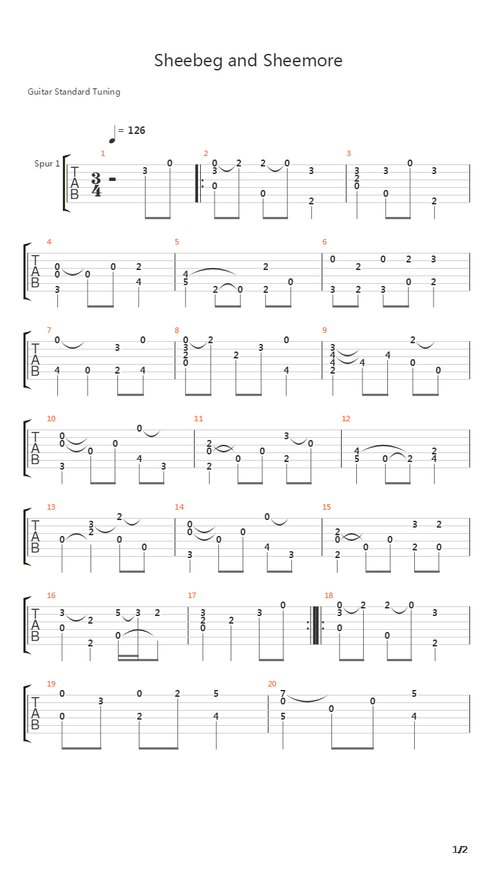 Sheebeg And Sheemore吉他谱