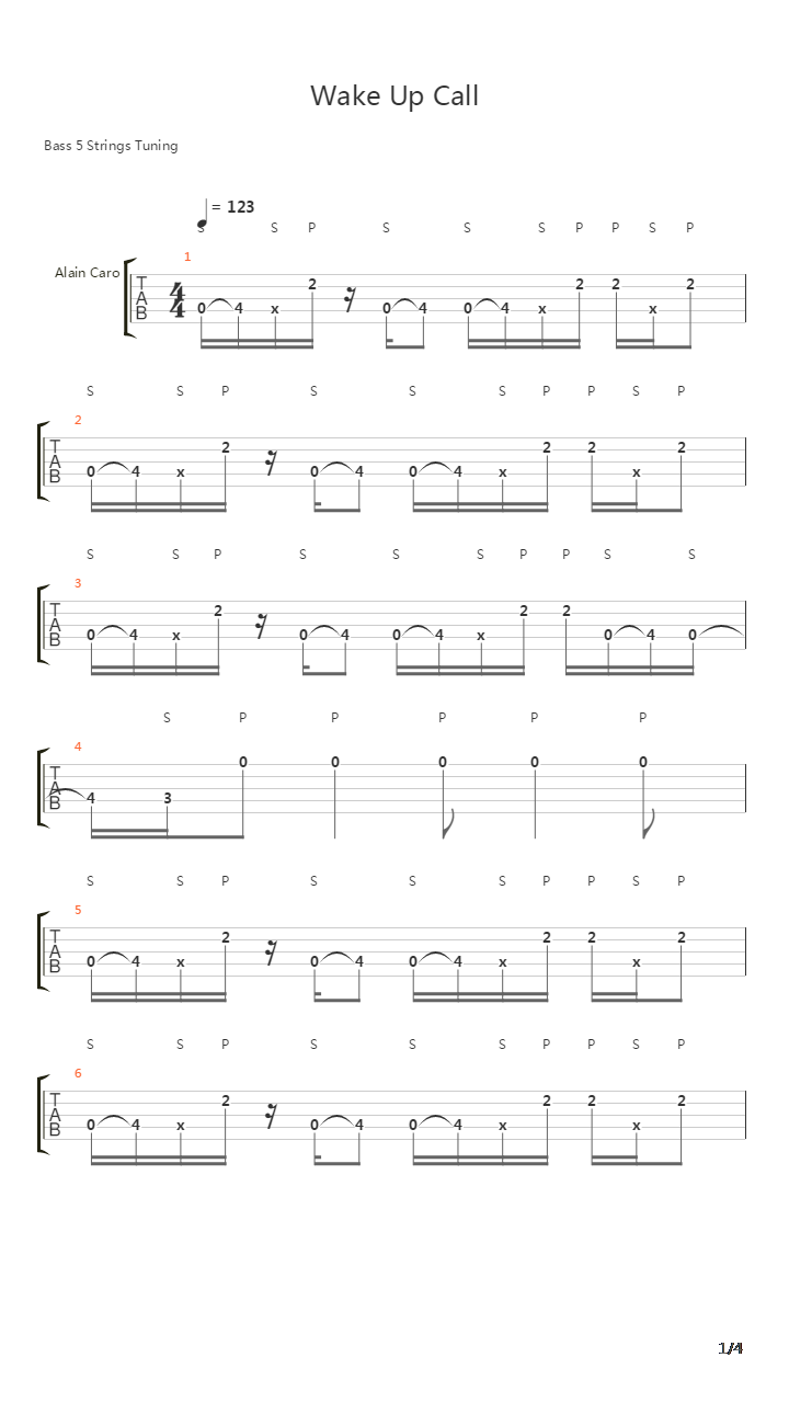 Wake Up Call吉他谱