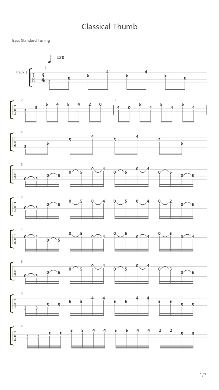 Classical Thumb吉他谱