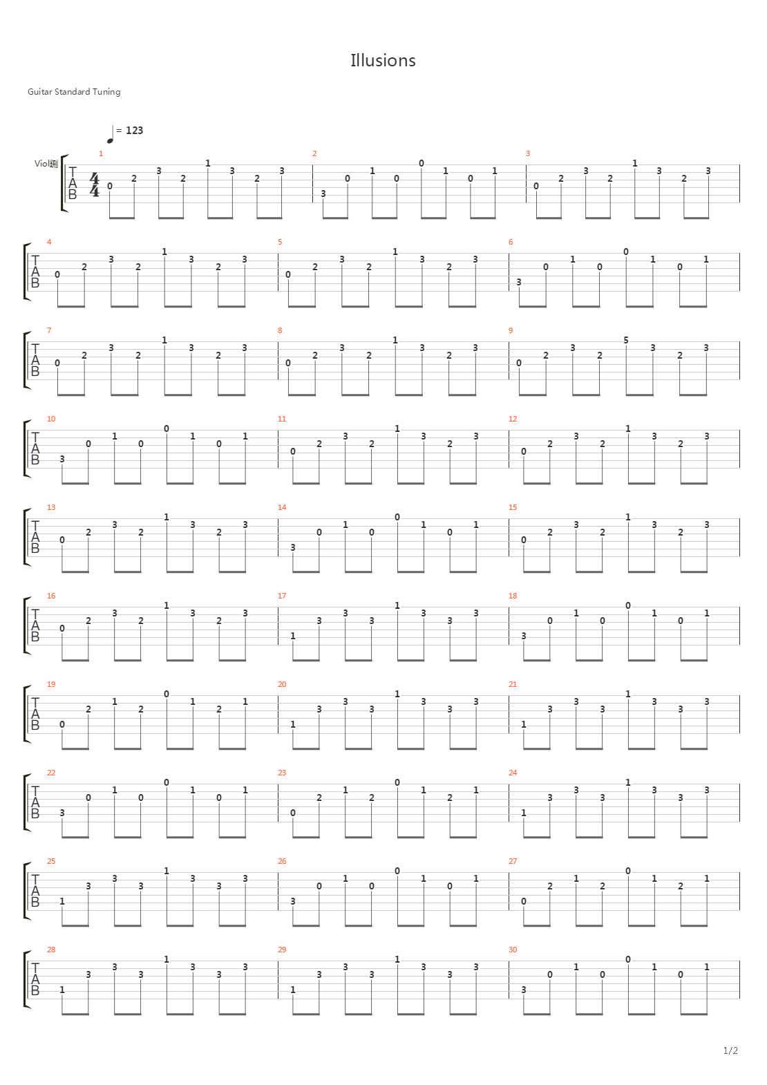Illusions吉他谱