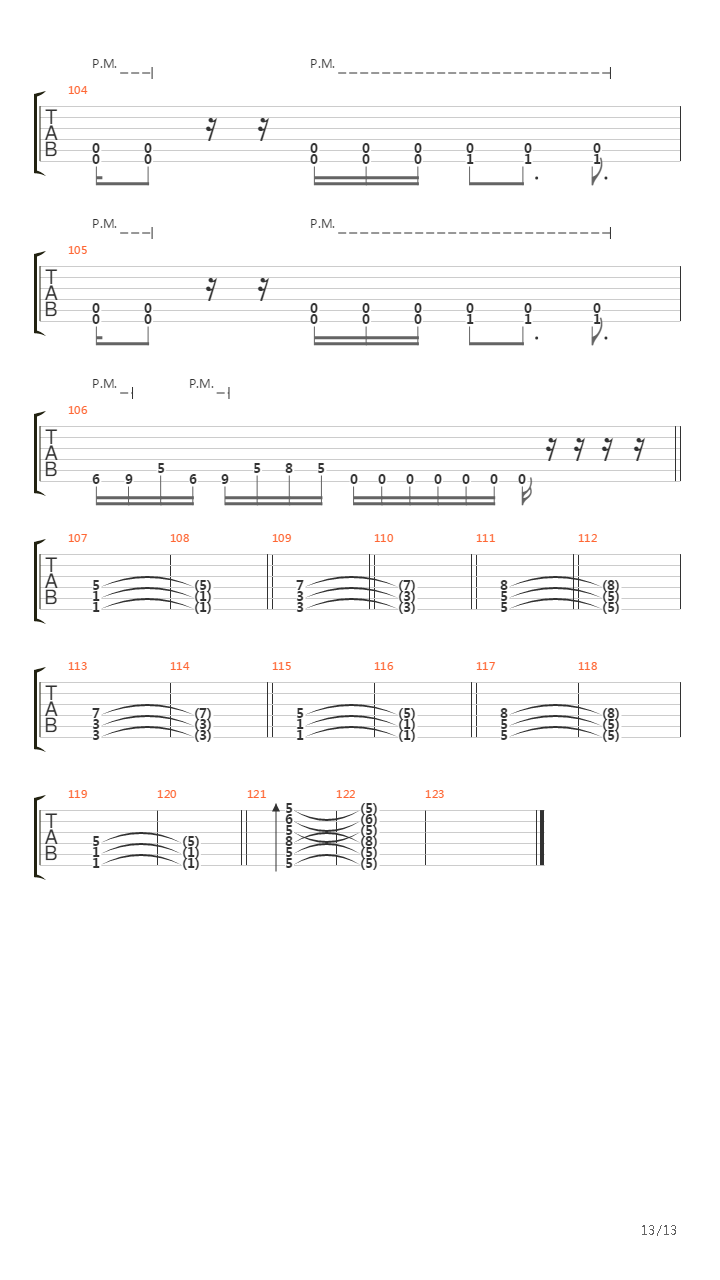 13吉他谱