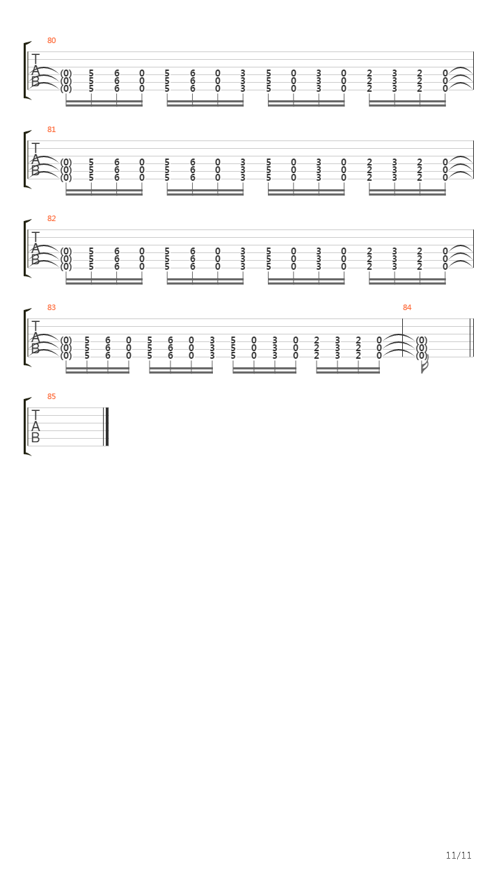 Sleep Wel吉他谱
