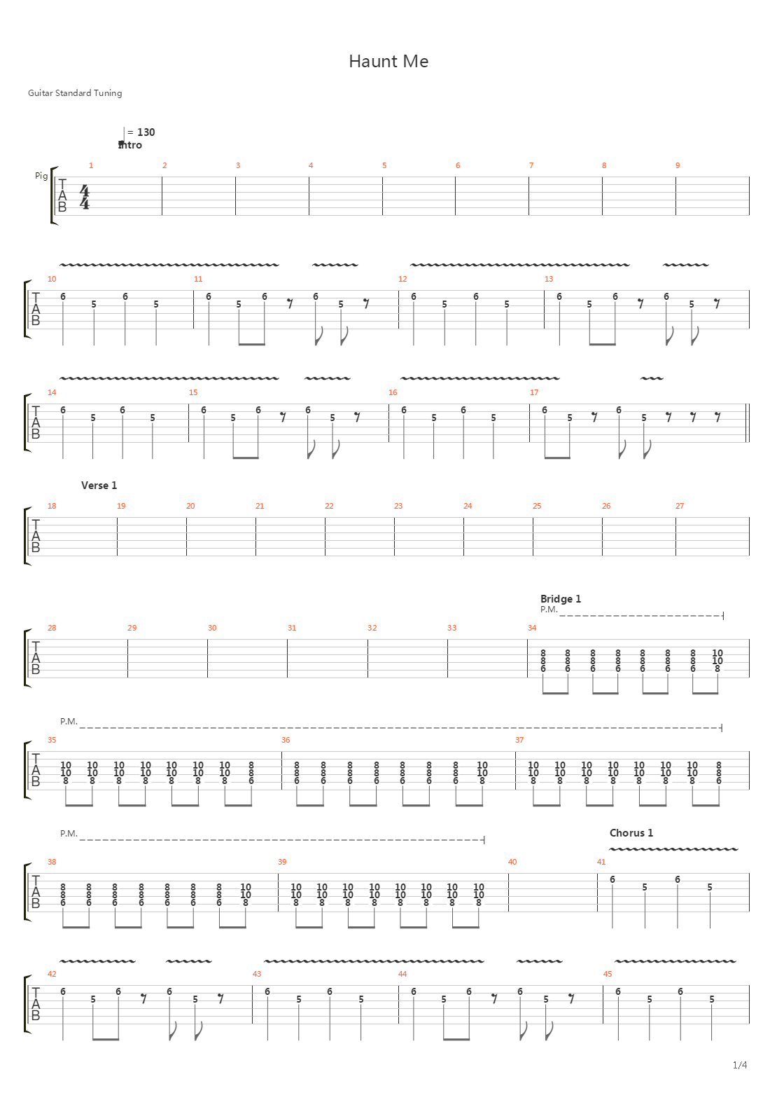 Haunt Me吉他谱