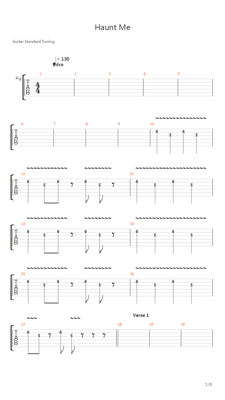 Haunt Me吉他谱