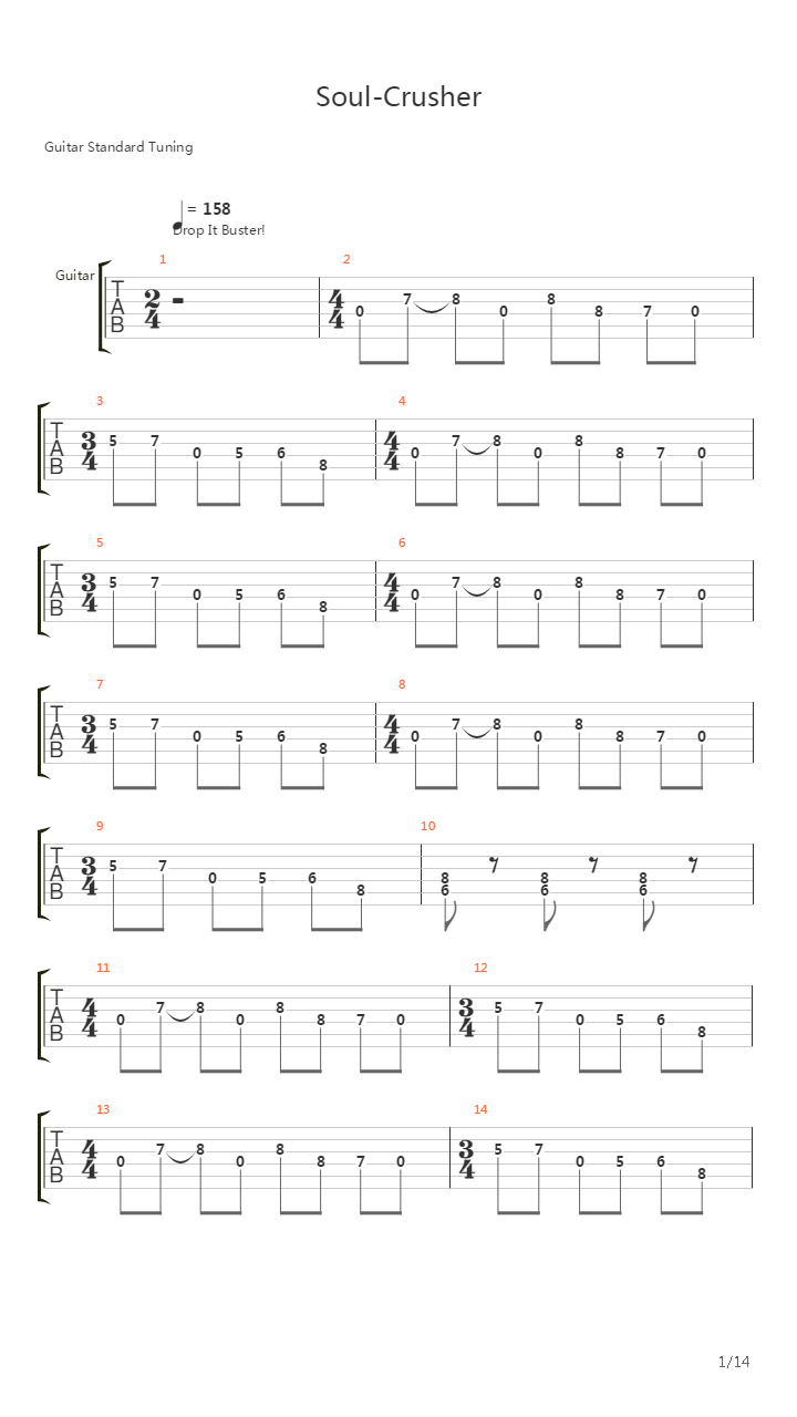 Soul Crusher吉他谱