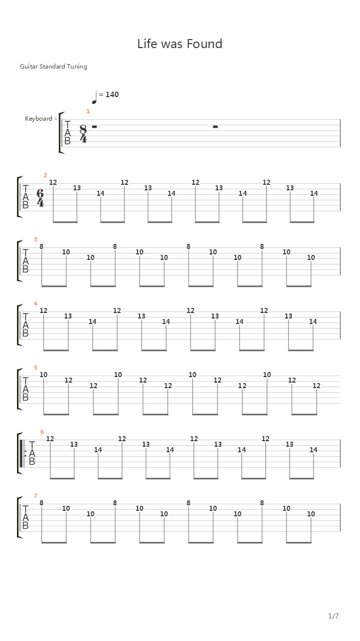 Life Was Found吉他谱