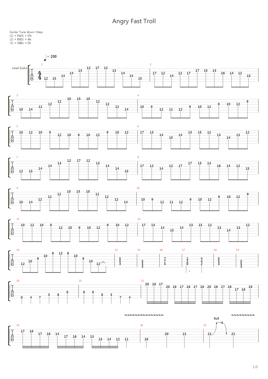 The Angry Fast Troll吉他谱